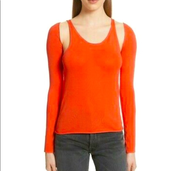Helmut Lang Tops - New Helmut Lang Camp Knit Top Detachable Sleeve Orange Fall Autumn 🍂 Halloween